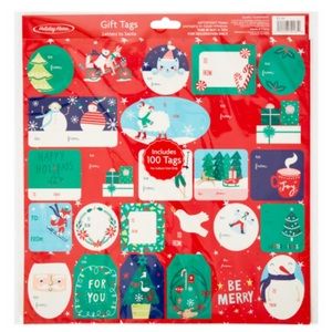 Holiday Home Letters To Santa 100pc Peel & Stick Christmas Gift Tags NWT